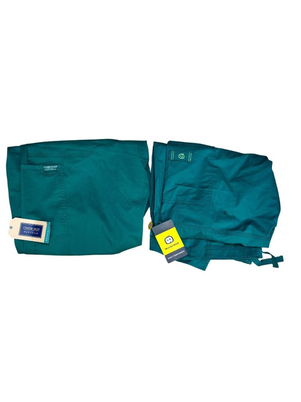 Cherokee & WonderWink Teal Scrub Pants 3XL Uniform Workwear NEW Lot of 2 Pair